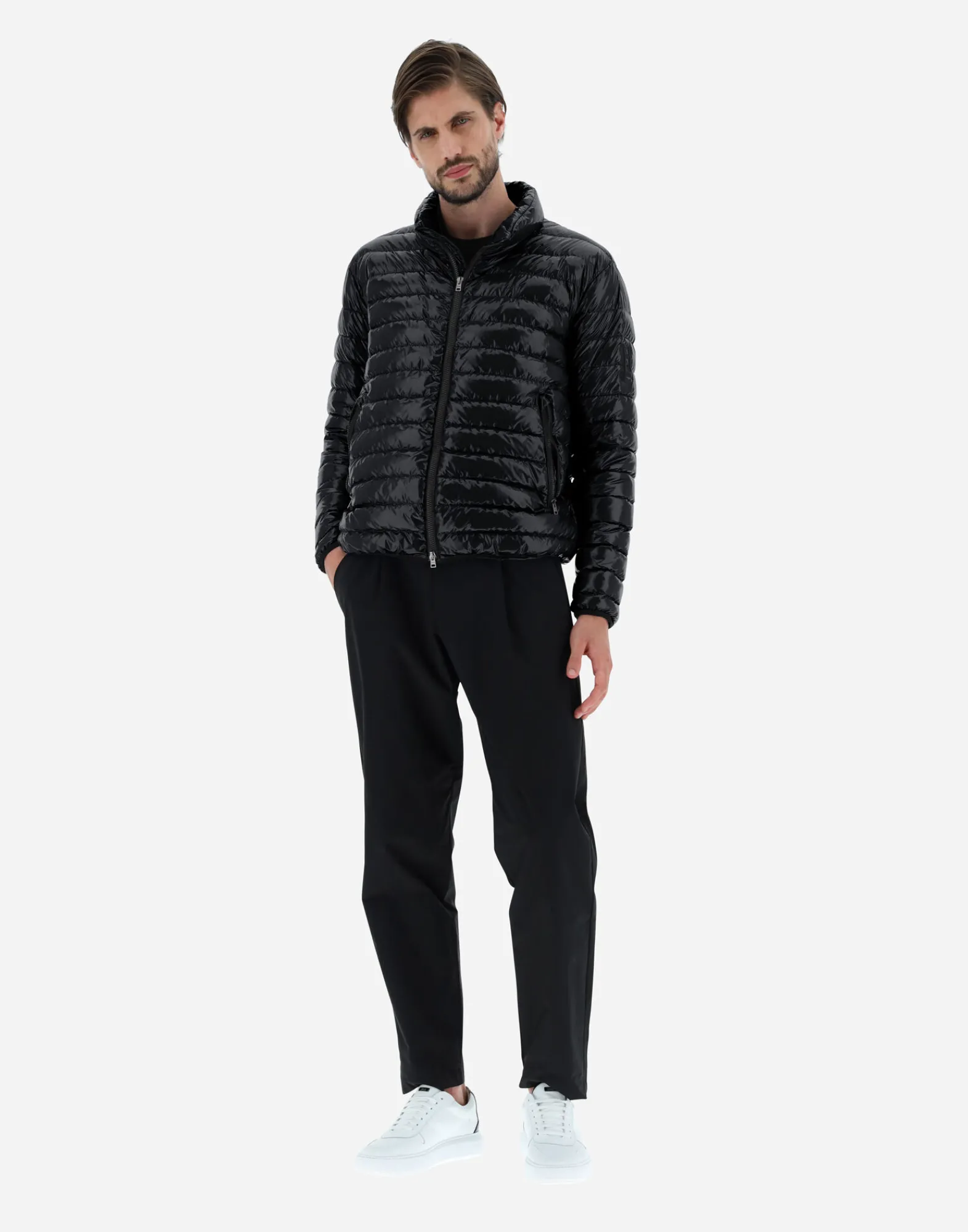 Herno Kurze Daunenjacken-Bomberjacket Aus Gloss
