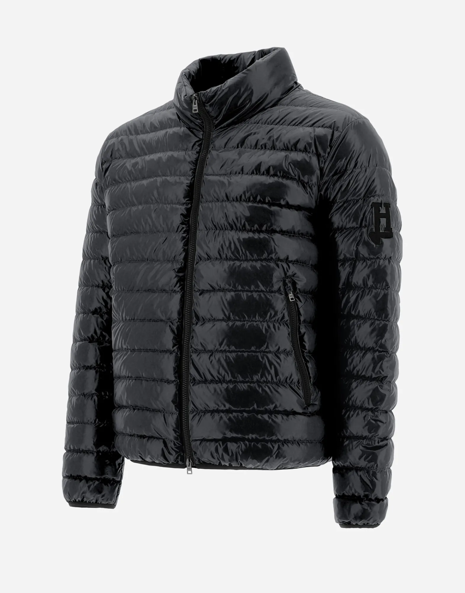 Herno Kurze Daunenjacken-Bomberjacket Aus Gloss