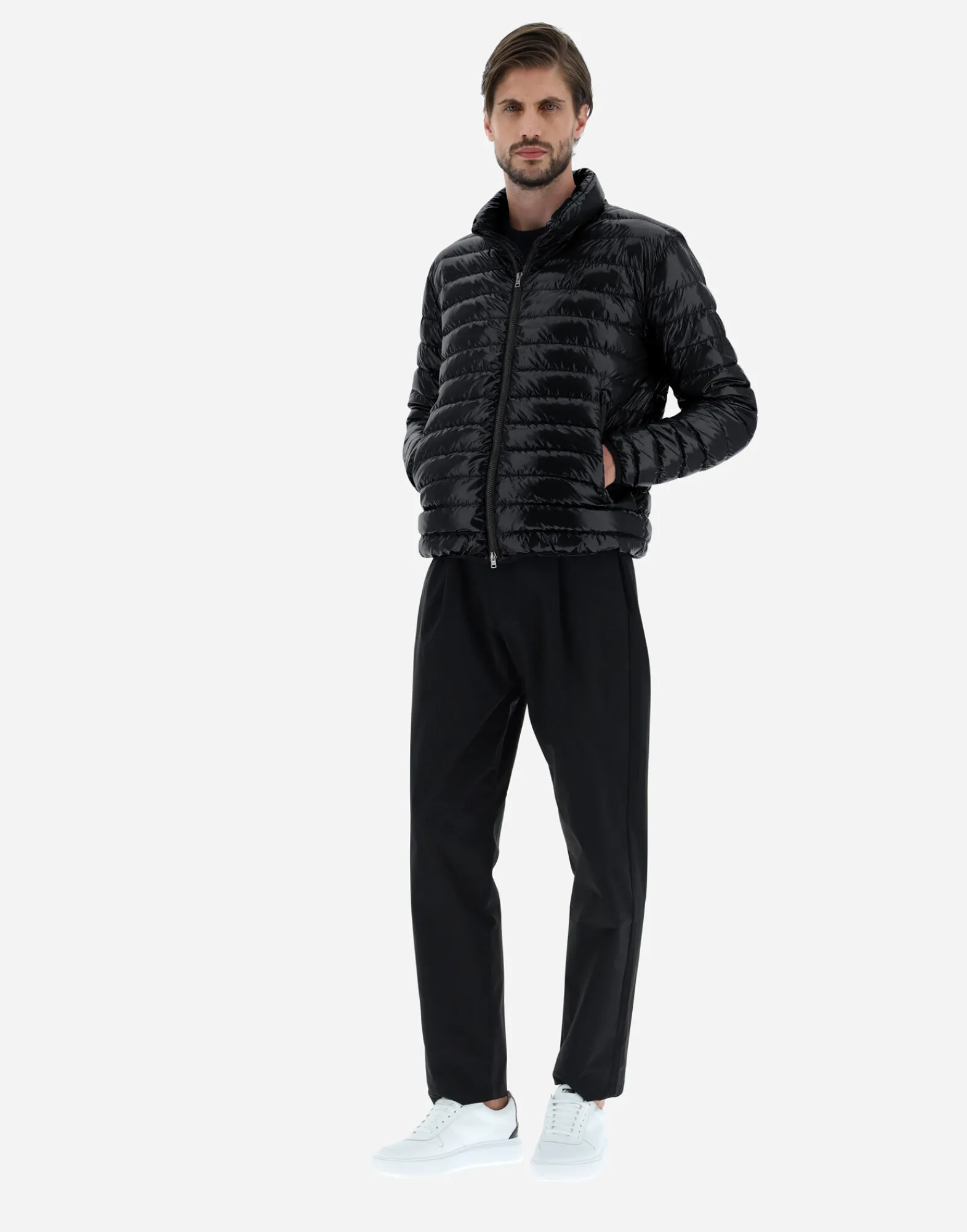 Herno Kurze Daunenjacken-Bomberjacket Aus Gloss