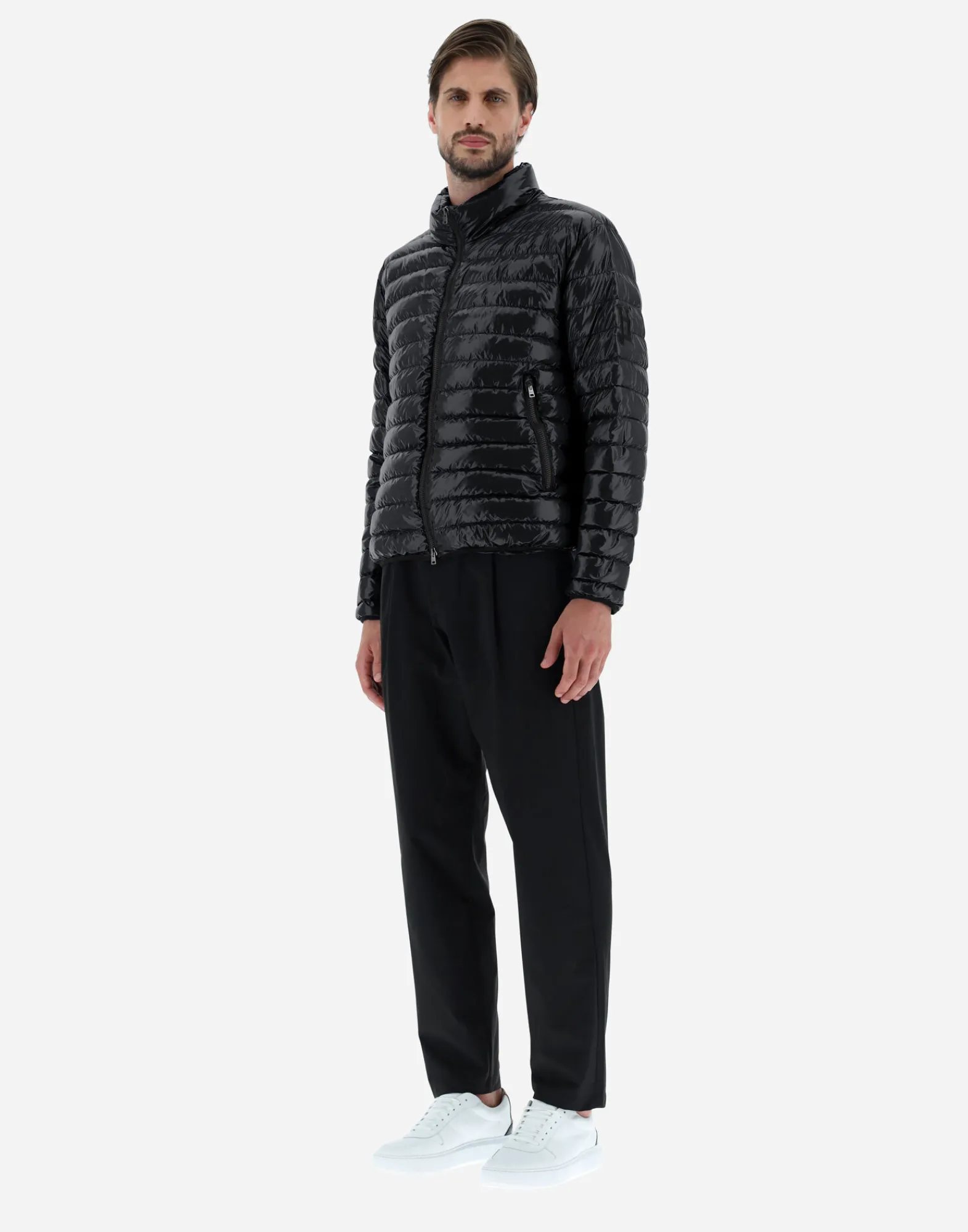 Herno Kurze Daunenjacken-Bomberjacket Aus Gloss