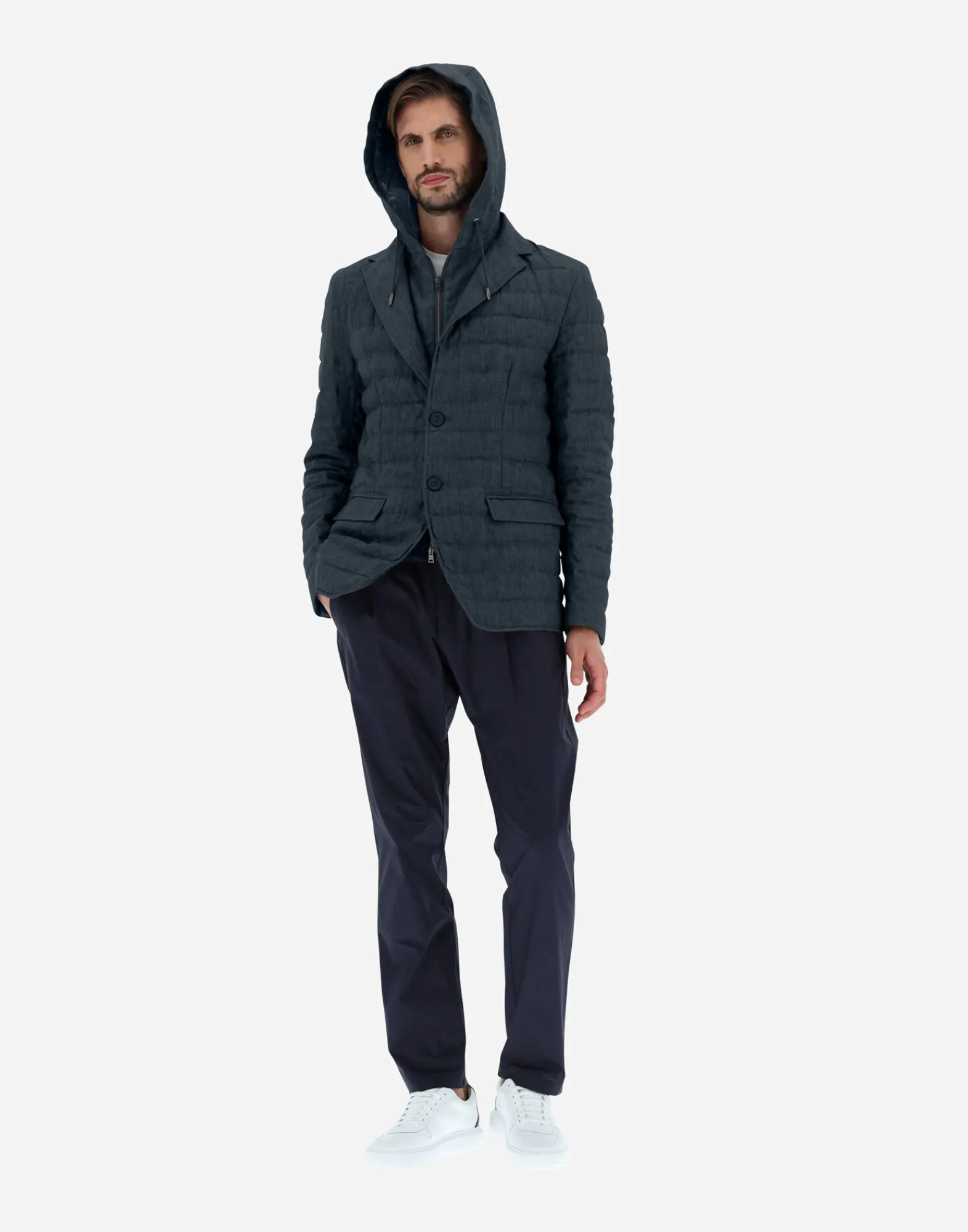 Herno Kurze Daunenjacken-Bomberjacket Aus New Lino