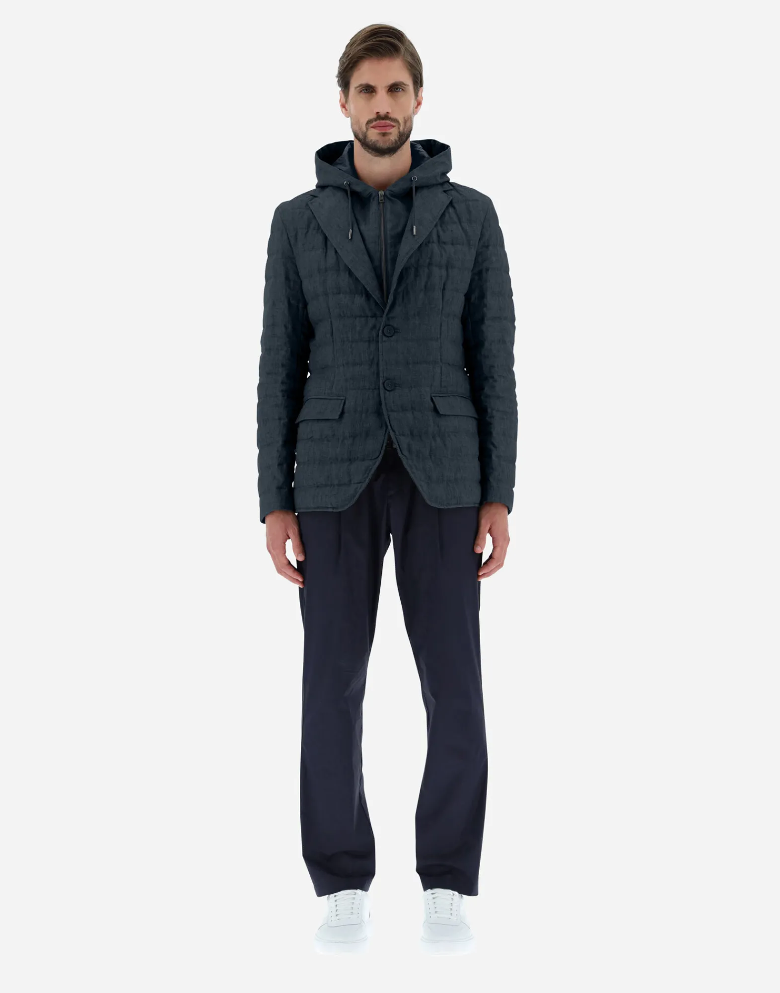 Herno Kurze Daunenjacken-Bomberjacket Aus New Lino