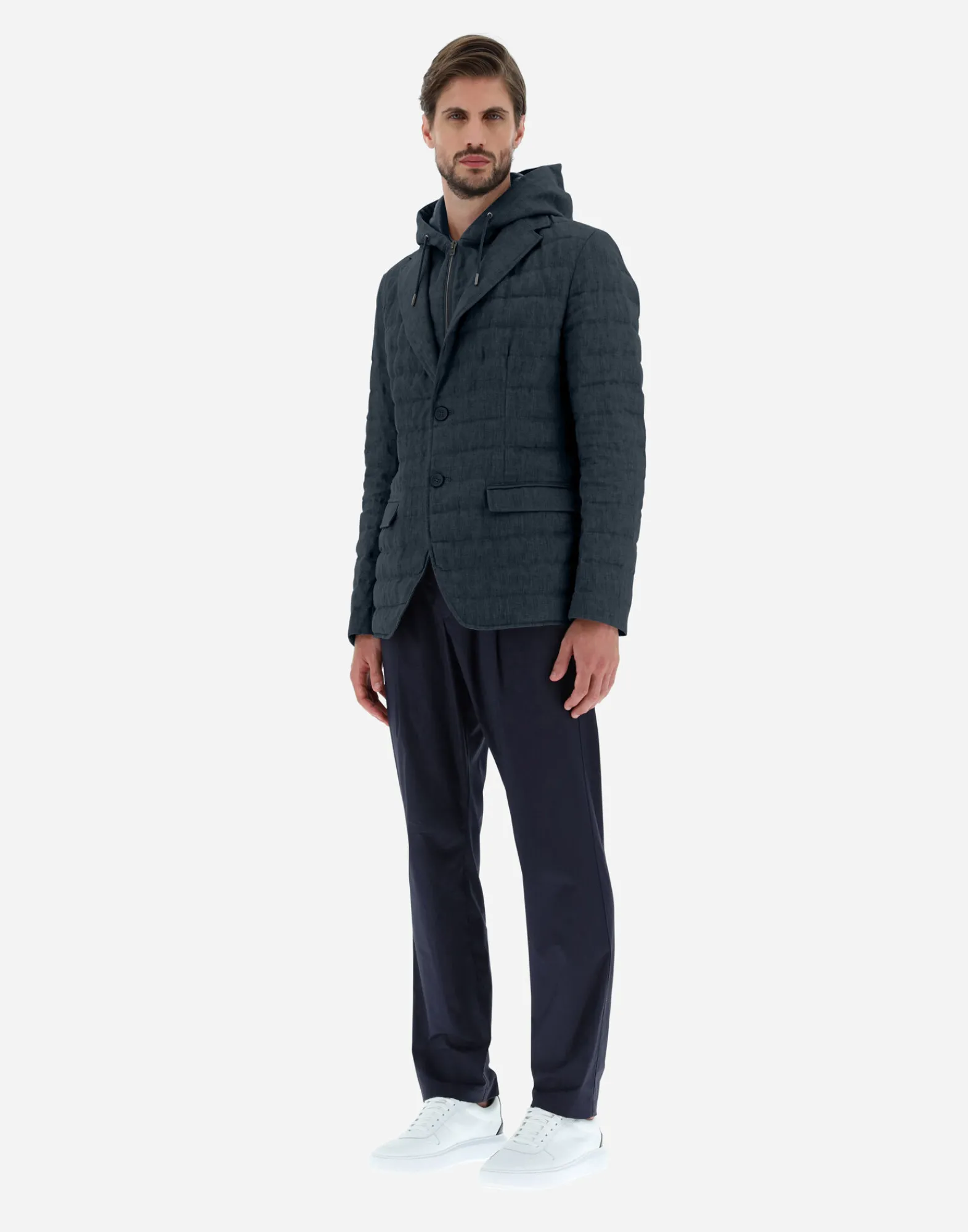 Herno Kurze Daunenjacken-Bomberjacket Aus New Lino