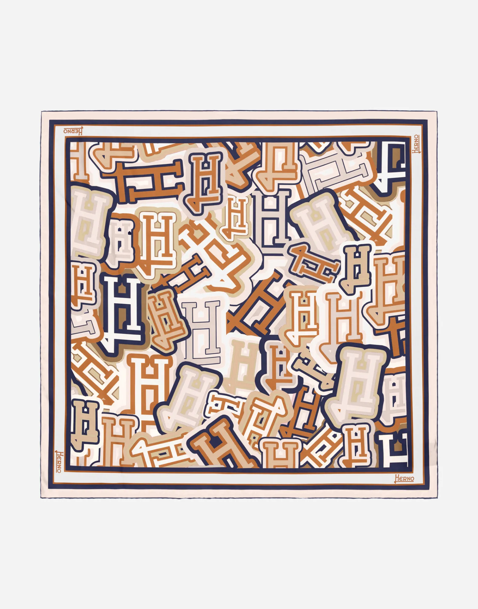 Herno Seidentuch-Bubble Seidenschal 90 X 90 Cm