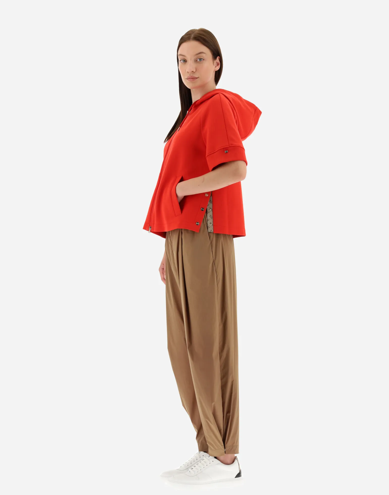 Herno Capes-Cape Aus Double Sweater & Monogram