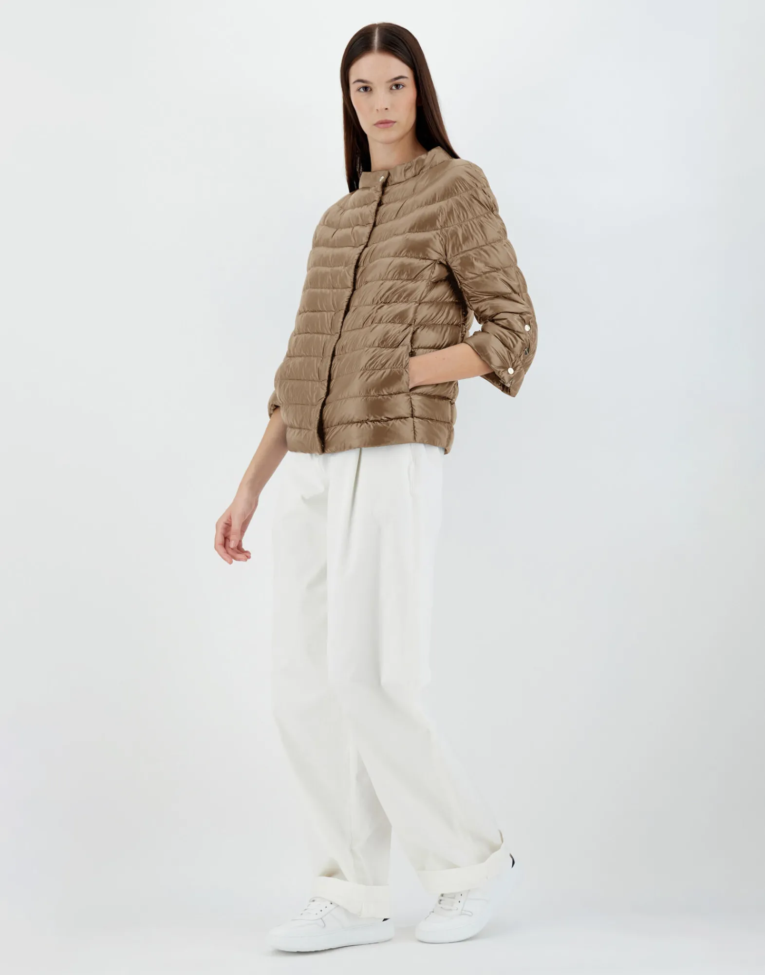 Herno Kurze Daunenjacken-Cape Aus Nylon Ultralight & Monogram