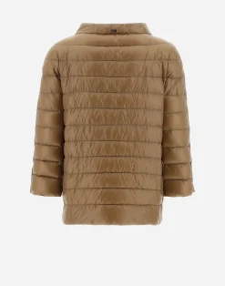 Herno Kurze Daunenjacken-Cape Aus Nylon Ultralight & Monogram