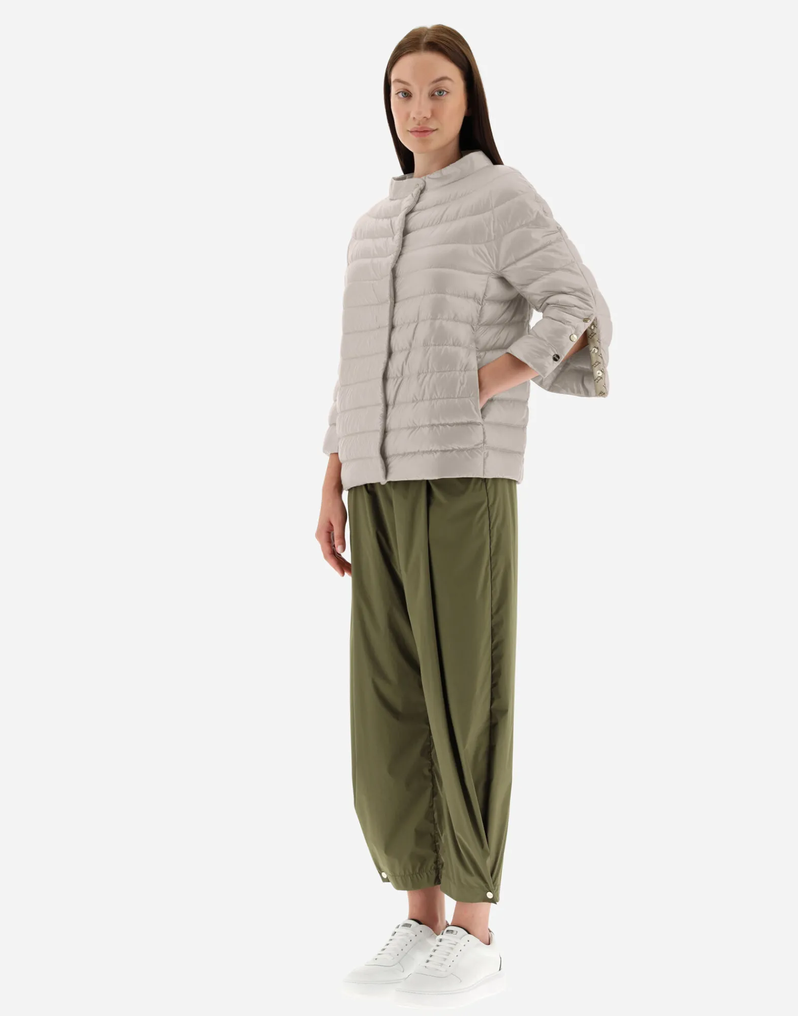 Herno Kurze Daunenjacken-Cape Aus Nylon Ultralight & Monogram
