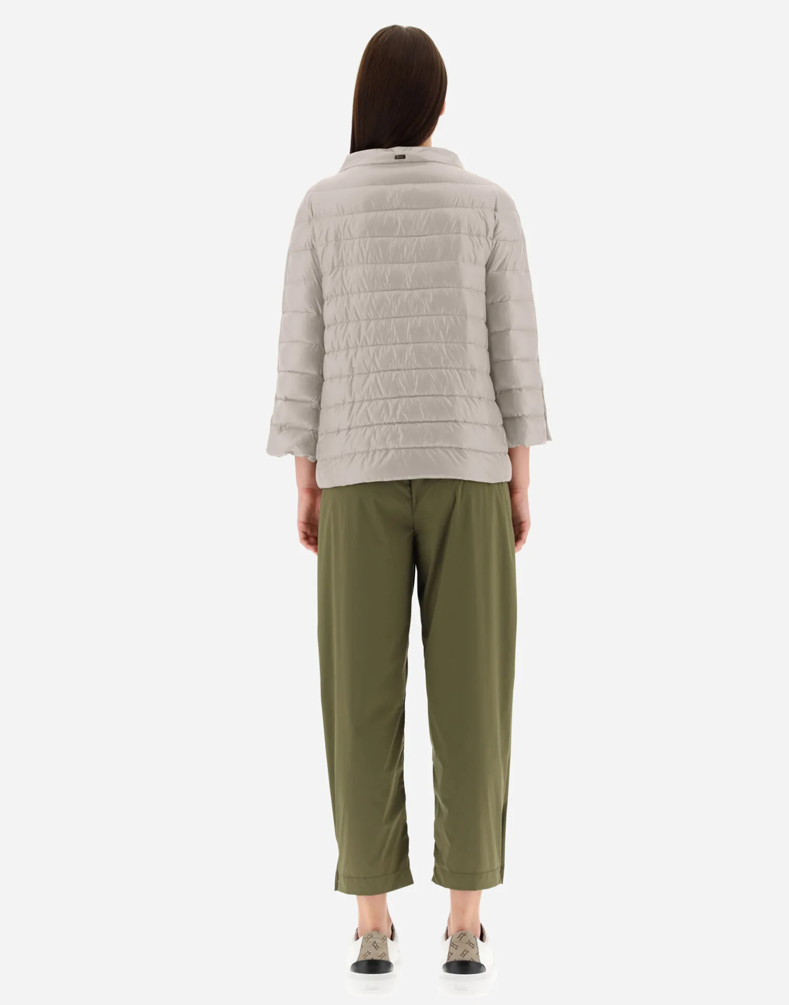 Herno Kurze Daunenjacken-Cape Aus Nylon Ultralight & Monogram