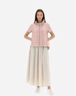Herno Kurze Daunenjacken-Cape Aus Nylon Ultralight & New Techno Taft