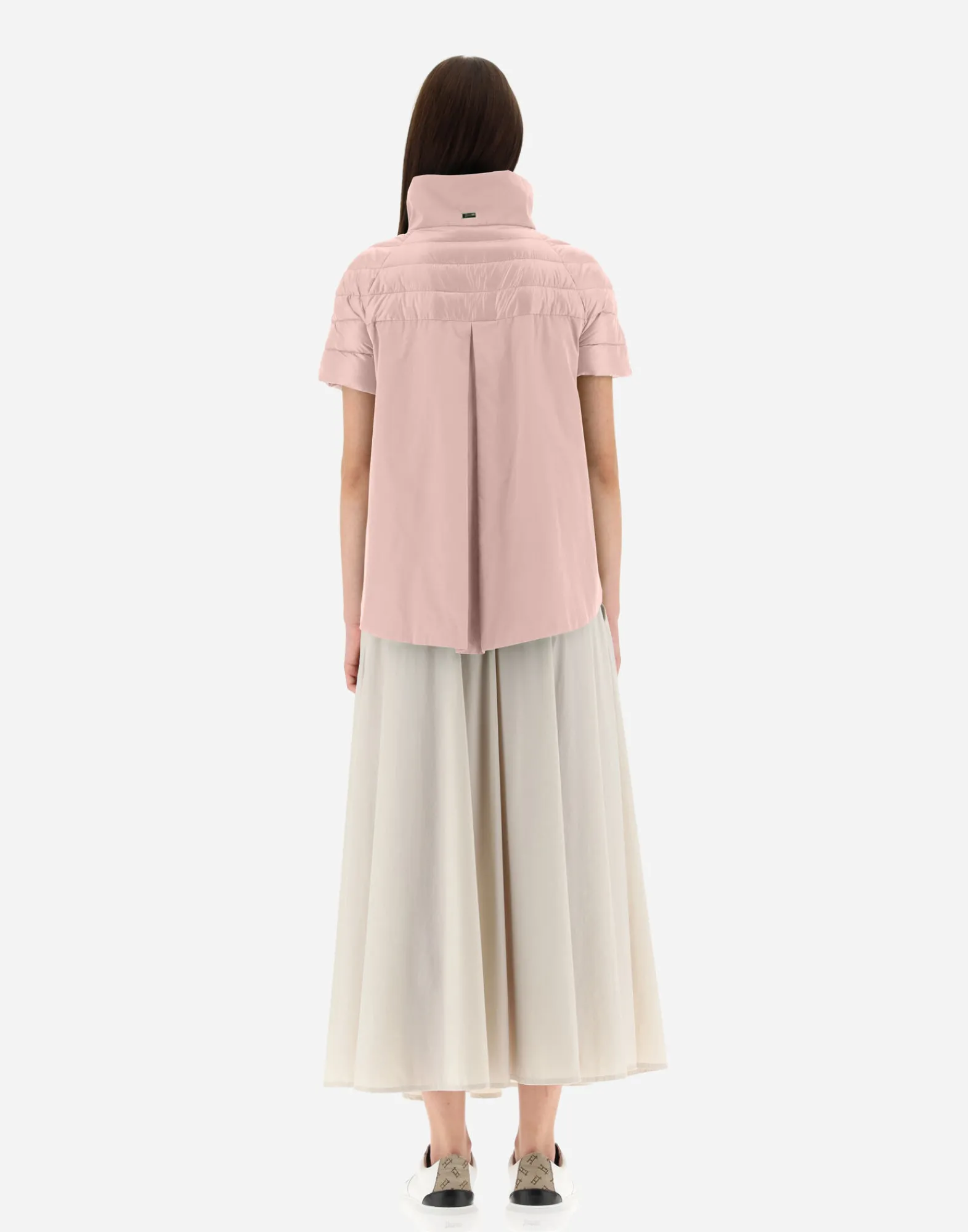 Herno Kurze Daunenjacken-Cape Aus Nylon Ultralight & New Techno Taft