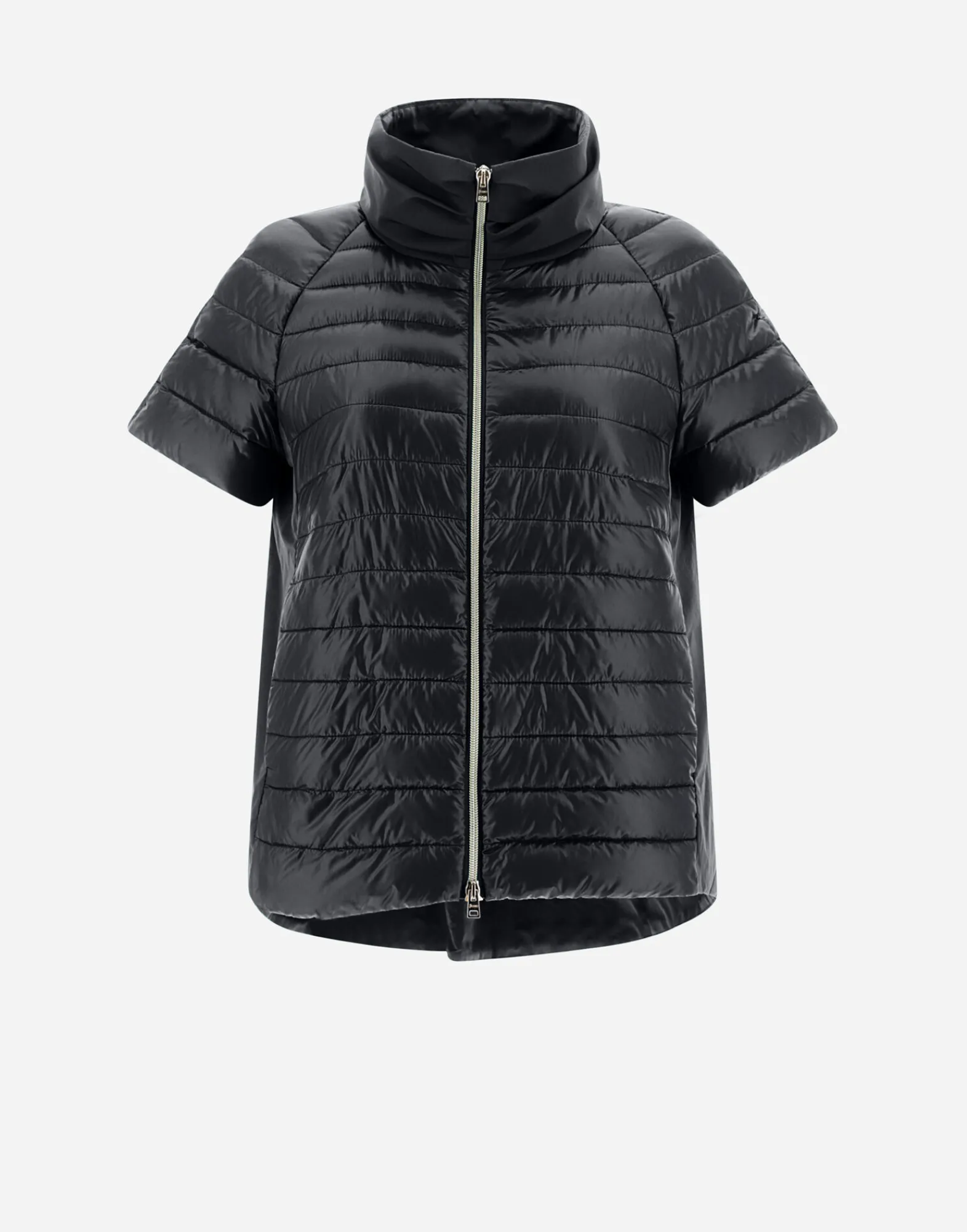 Herno Kurze Daunenjacken-Cape Aus Nylon Ultralight & New Techno Taft