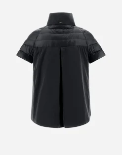 Herno Kurze Daunenjacken-Cape Aus Nylon Ultralight & New Techno Taft