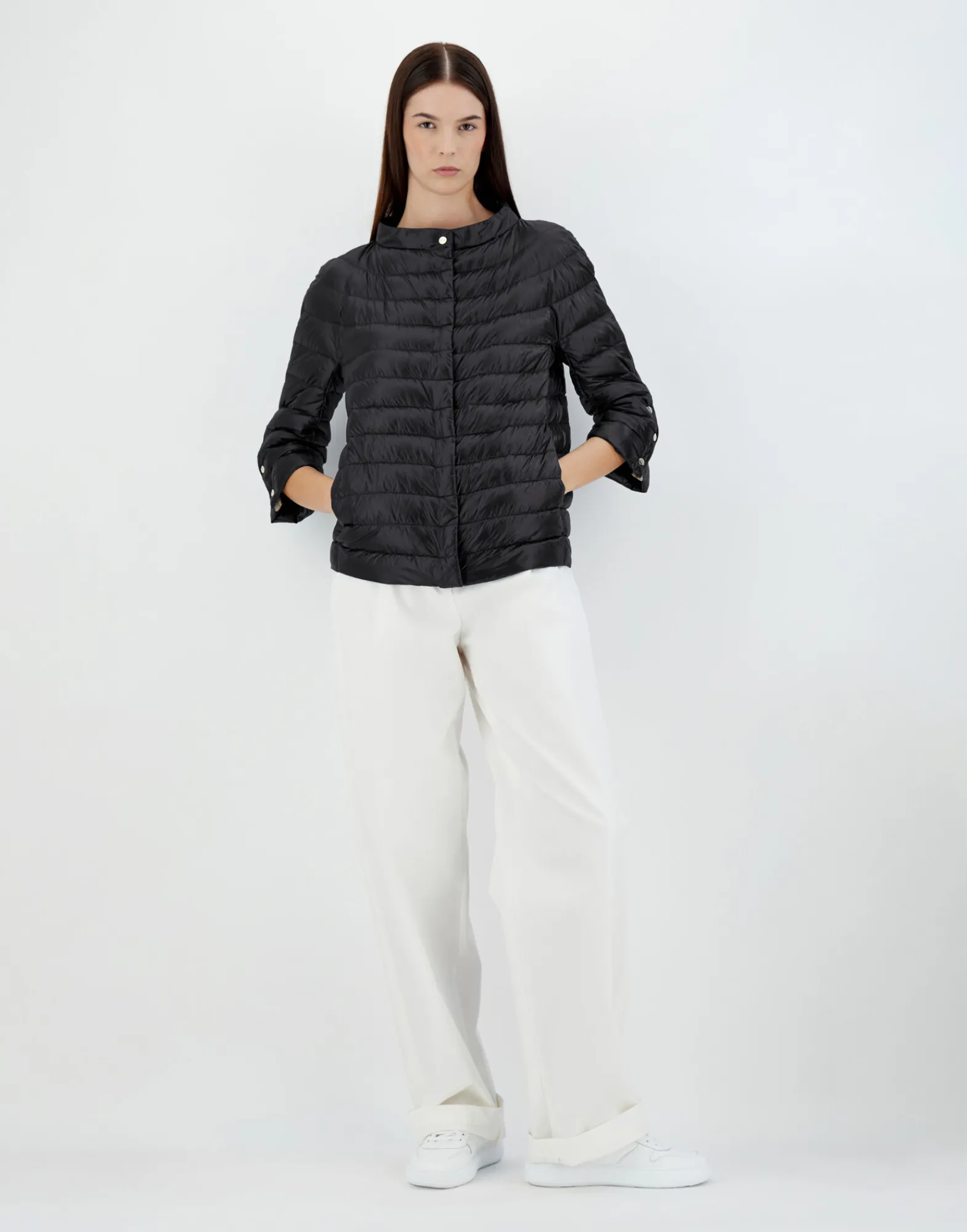 Herno Kurze Daunenjacken-Cape Aus Nylon Ultralight & Monogram