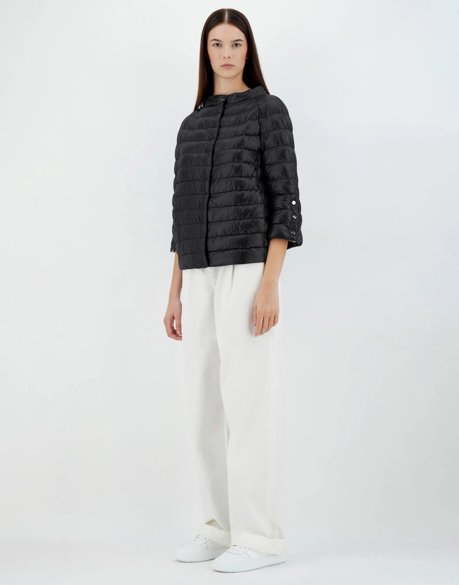 Herno Kurze Daunenjacken-Cape Aus Nylon Ultralight & Monogram