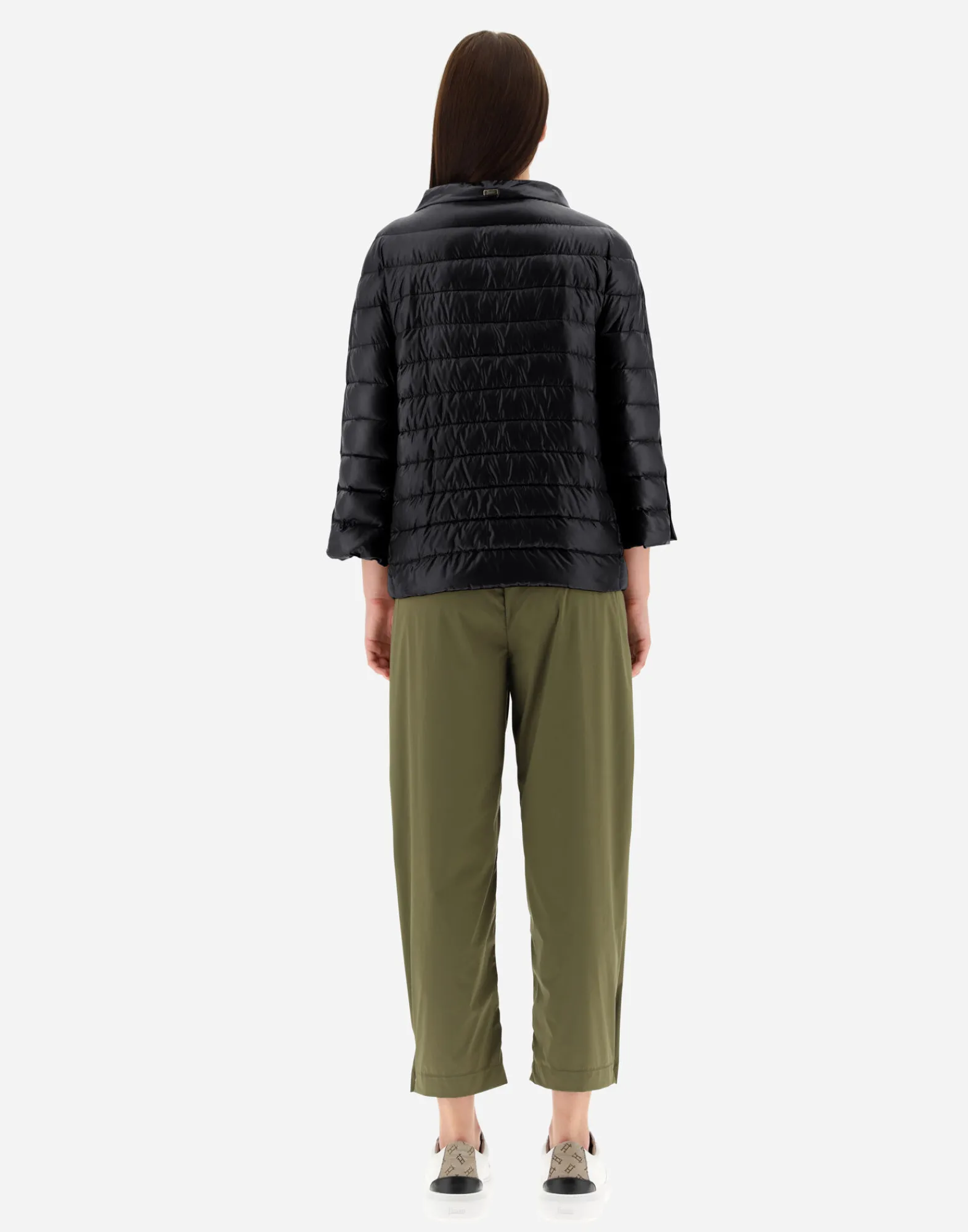Herno Kurze Daunenjacken-Cape Aus Nylon Ultralight & Monogram