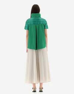 Herno Kurze Daunenjacken-Cape Aus Nylon Ultralight & New Techno Taft