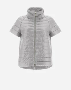 Herno Kurze Daunenjacken-Cape Aus Nylon Ultralight & New Techno Taft