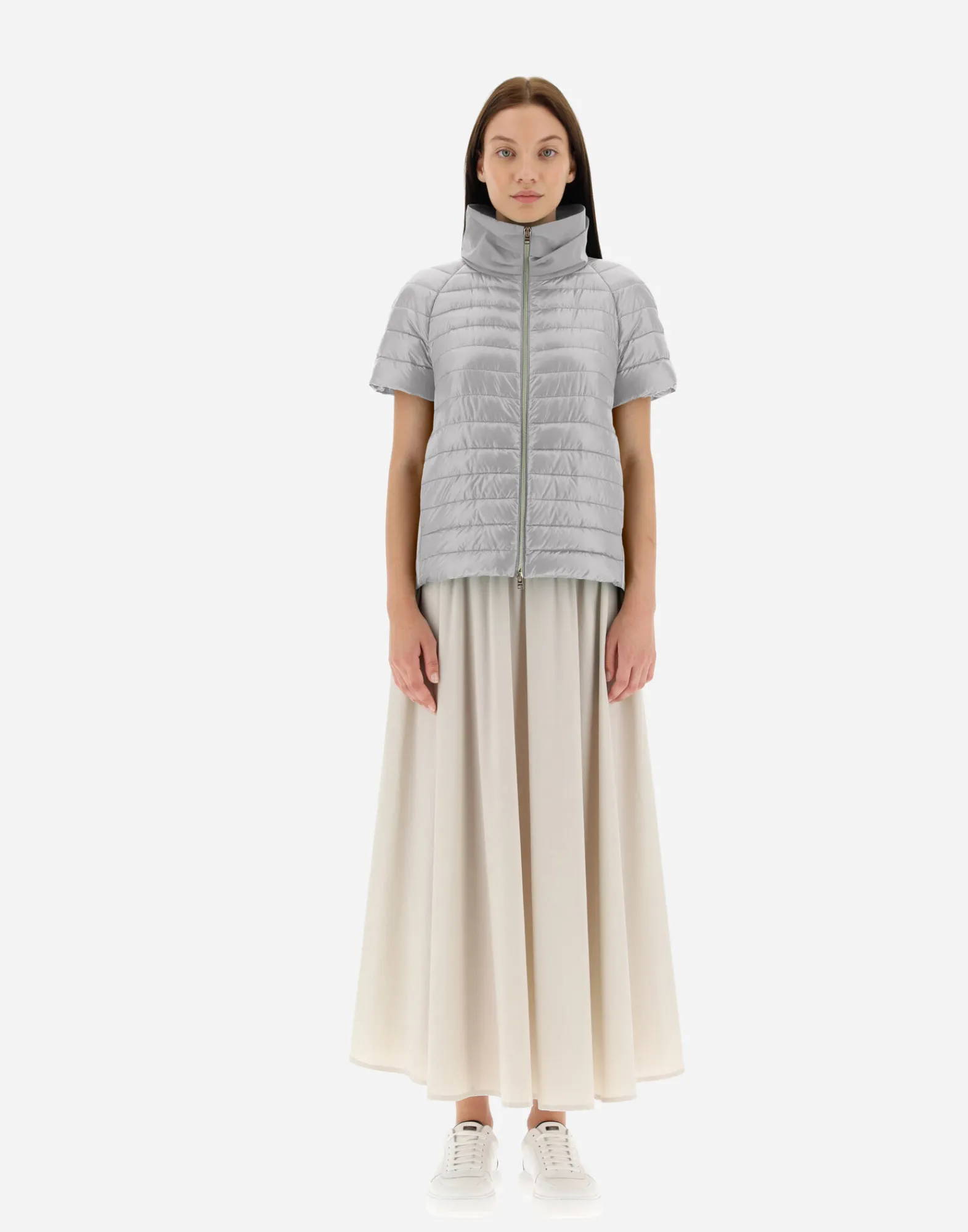 Herno Kurze Daunenjacken-Cape Aus Nylon Ultralight & New Techno Taft