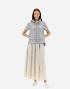 Herno Kurze Daunenjacken-Cape Aus Nylon Ultralight & New Techno Taft