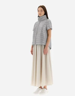 Herno Kurze Daunenjacken-Cape Aus Nylon Ultralight & New Techno Taft
