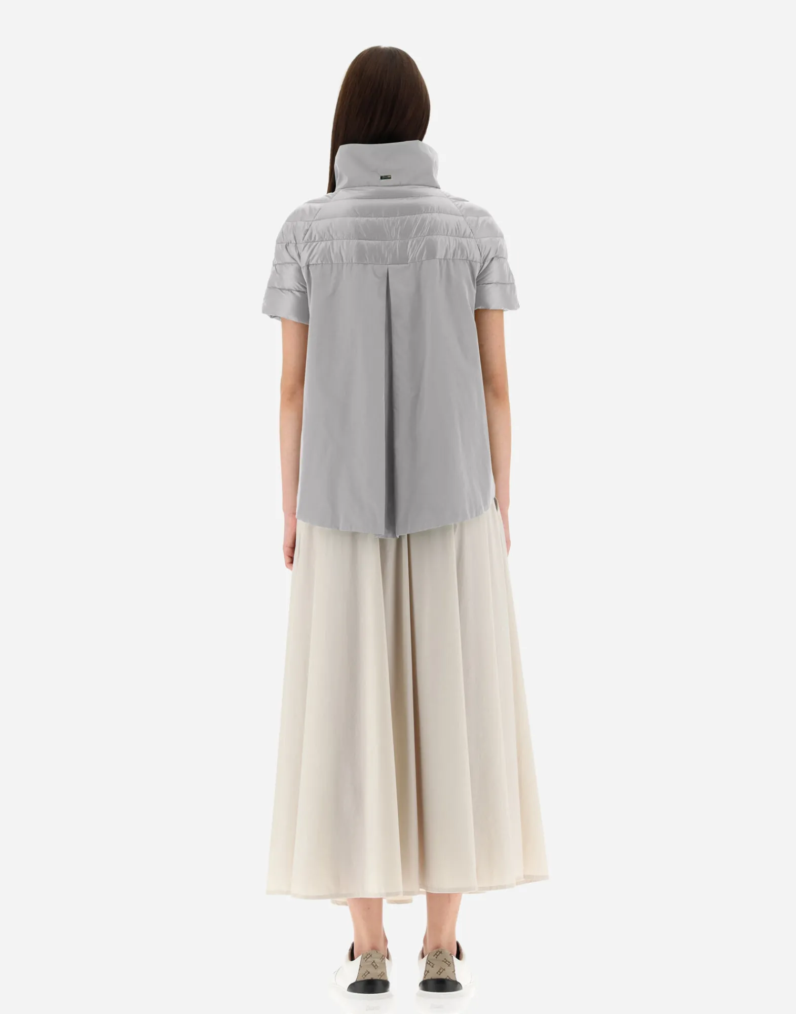 Herno Kurze Daunenjacken-Cape Aus Nylon Ultralight & New Techno Taft