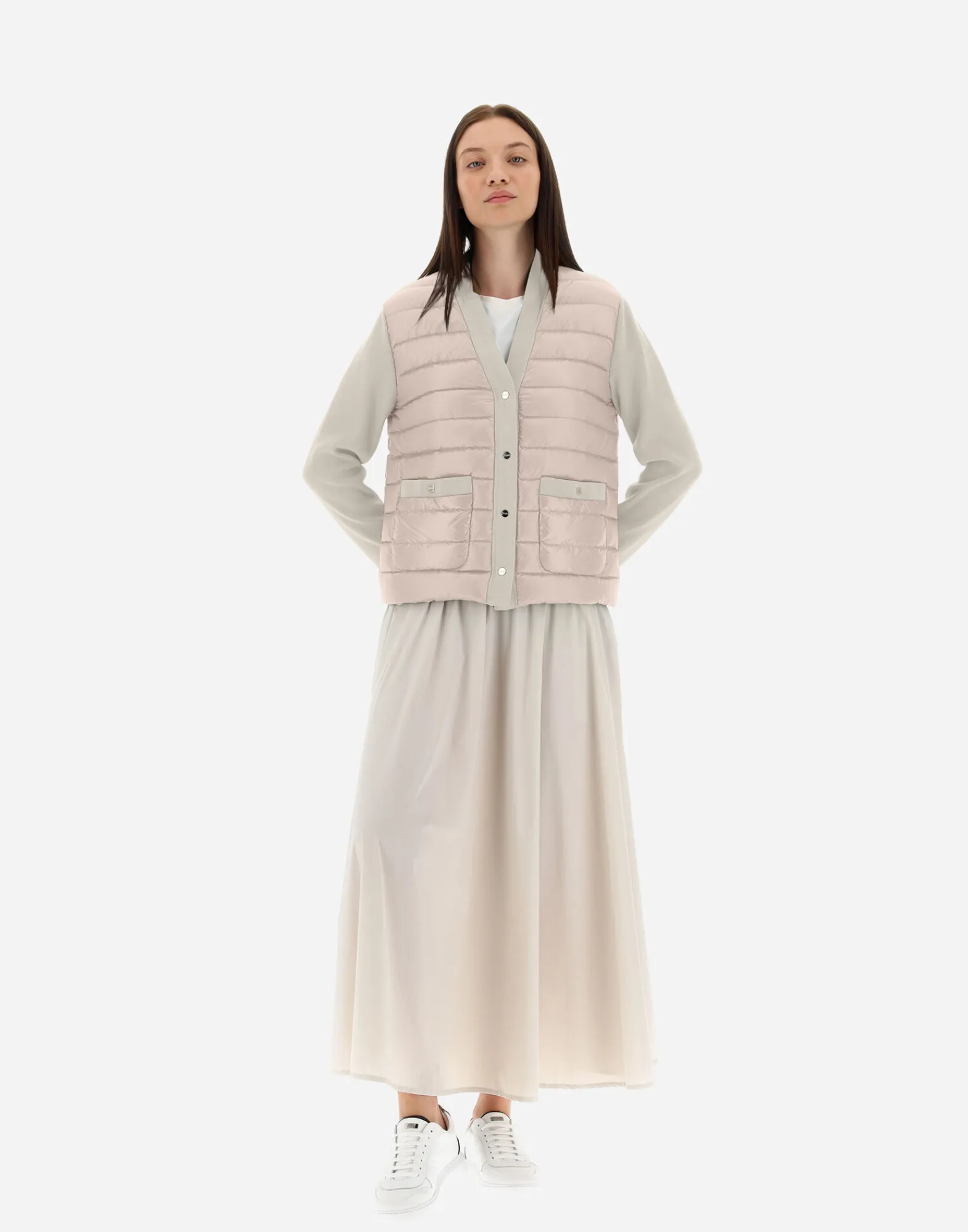 Herno Pullover & Strickjacken-Cardigan Aus Compact Cotton & Nylon Ultralight