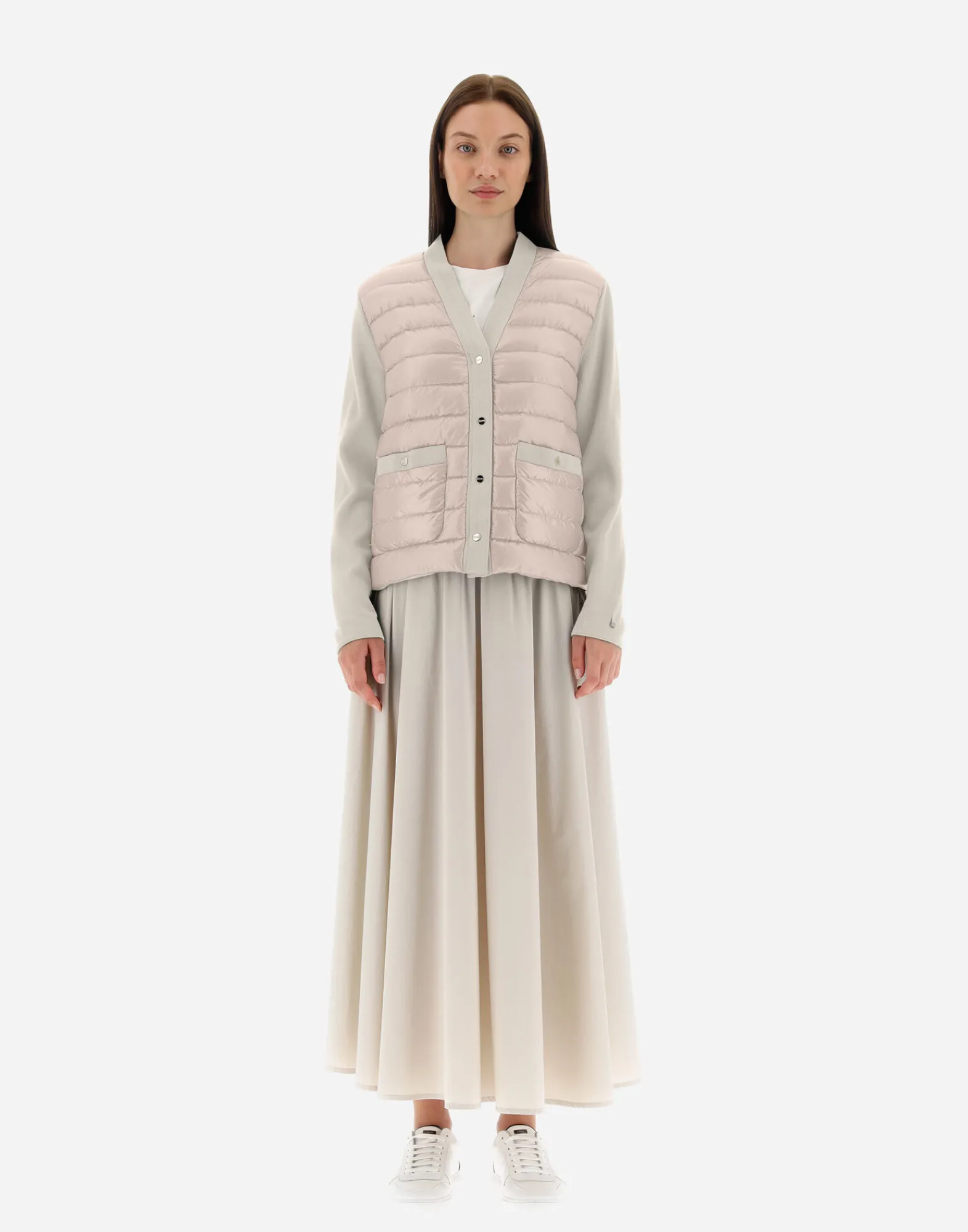 Herno Pullover & Strickjacken-Cardigan Aus Compact Cotton & Nylon Ultralight