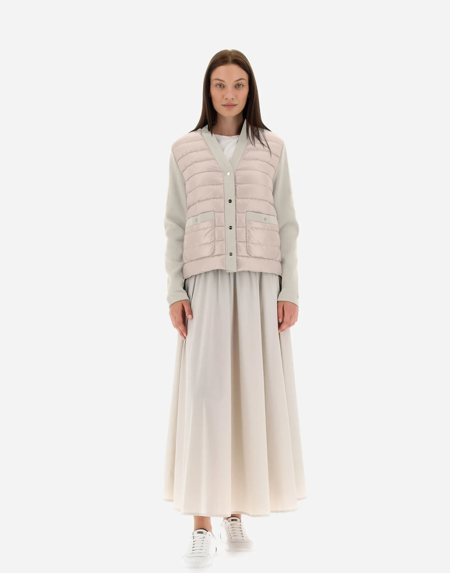 Herno Pullover & Strickjacken-Cardigan Aus Compact Cotton & Nylon Ultralight