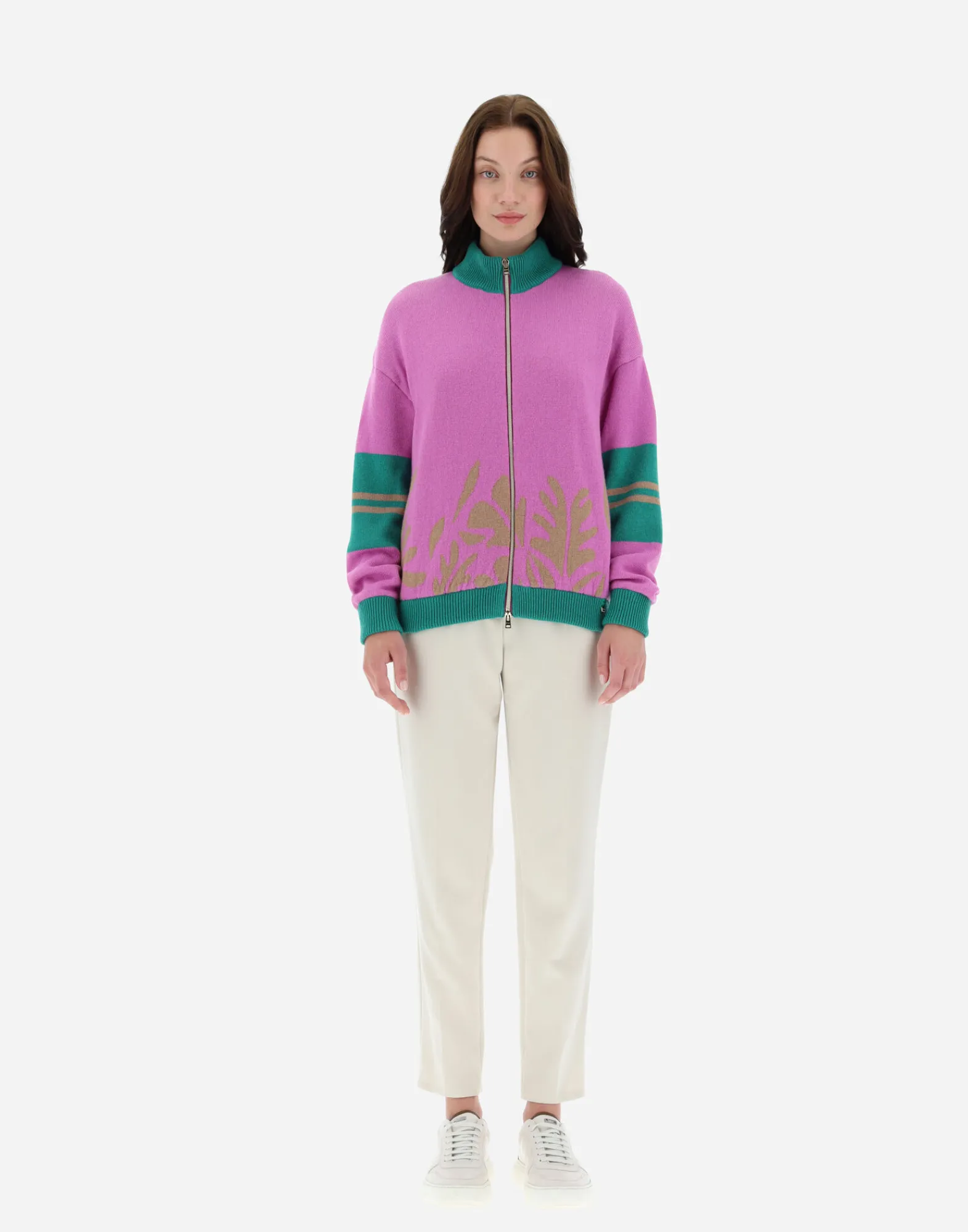 Herno Pullover & Strickjacken-Cardigan Aus Flora Kaschmir