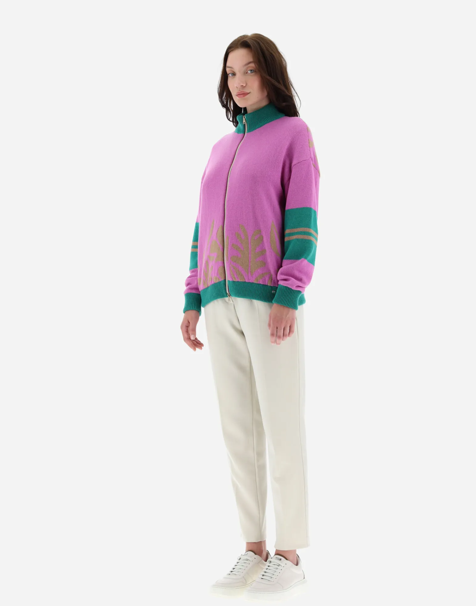 Herno Pullover & Strickjacken-Cardigan Aus Flora Kaschmir