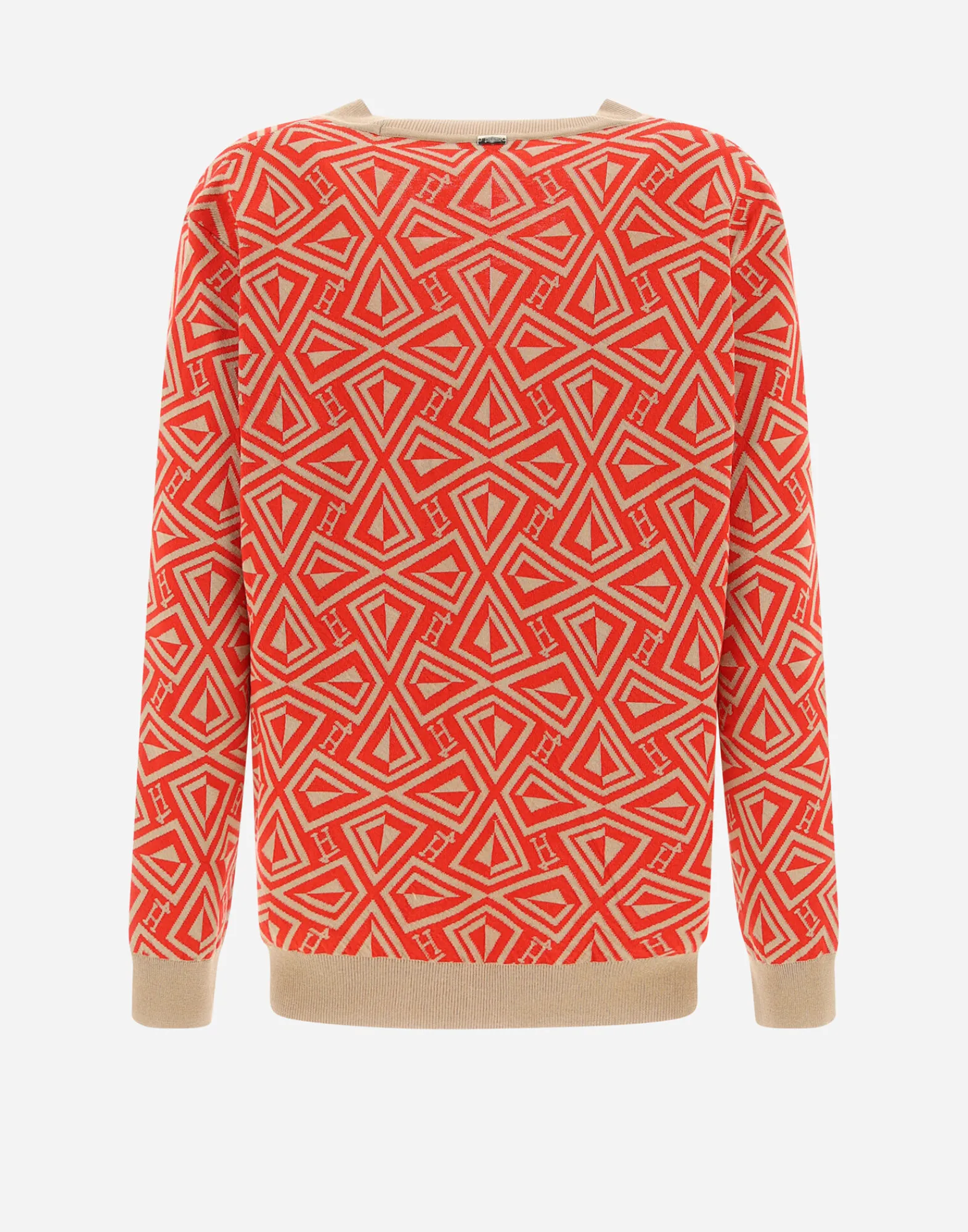 Herno Pullover & Strickjacken-Cardigan Aus Geometric Monogram Jacquard