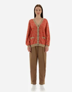 Herno Pullover & Strickjacken-Cardigan Aus Geometric Monogram Jacquard