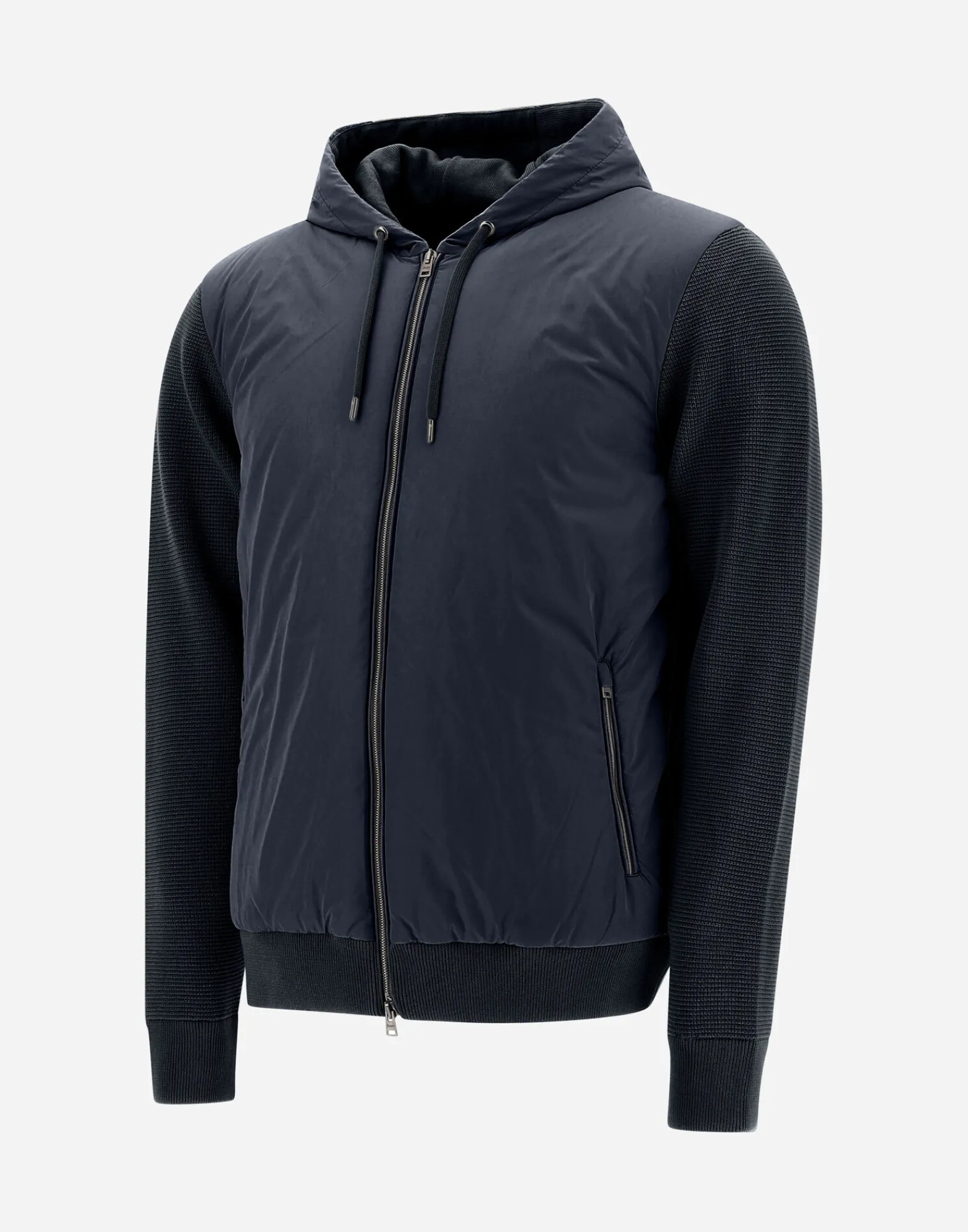Herno Bomber-Cardigan Aus Waffle Knit & Nylon