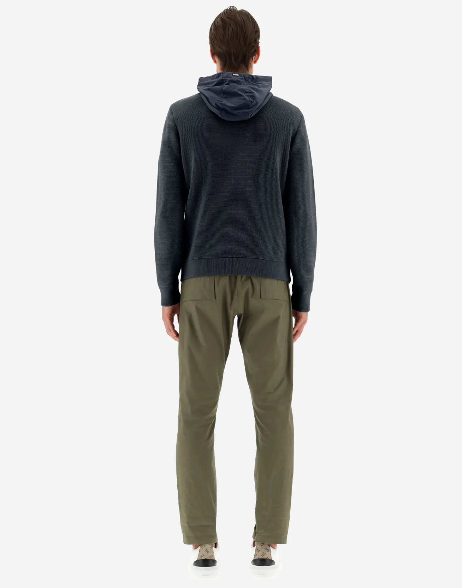 Herno Bomber-Cardigan Aus Waffle Knit & Nylon