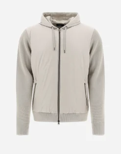 Herno Bomber-Cardigan Aus Waffle Knit & Nylon