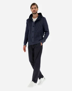 Herno Bomber-Cardigan Aus Zig-Zag Stitch & Plaster