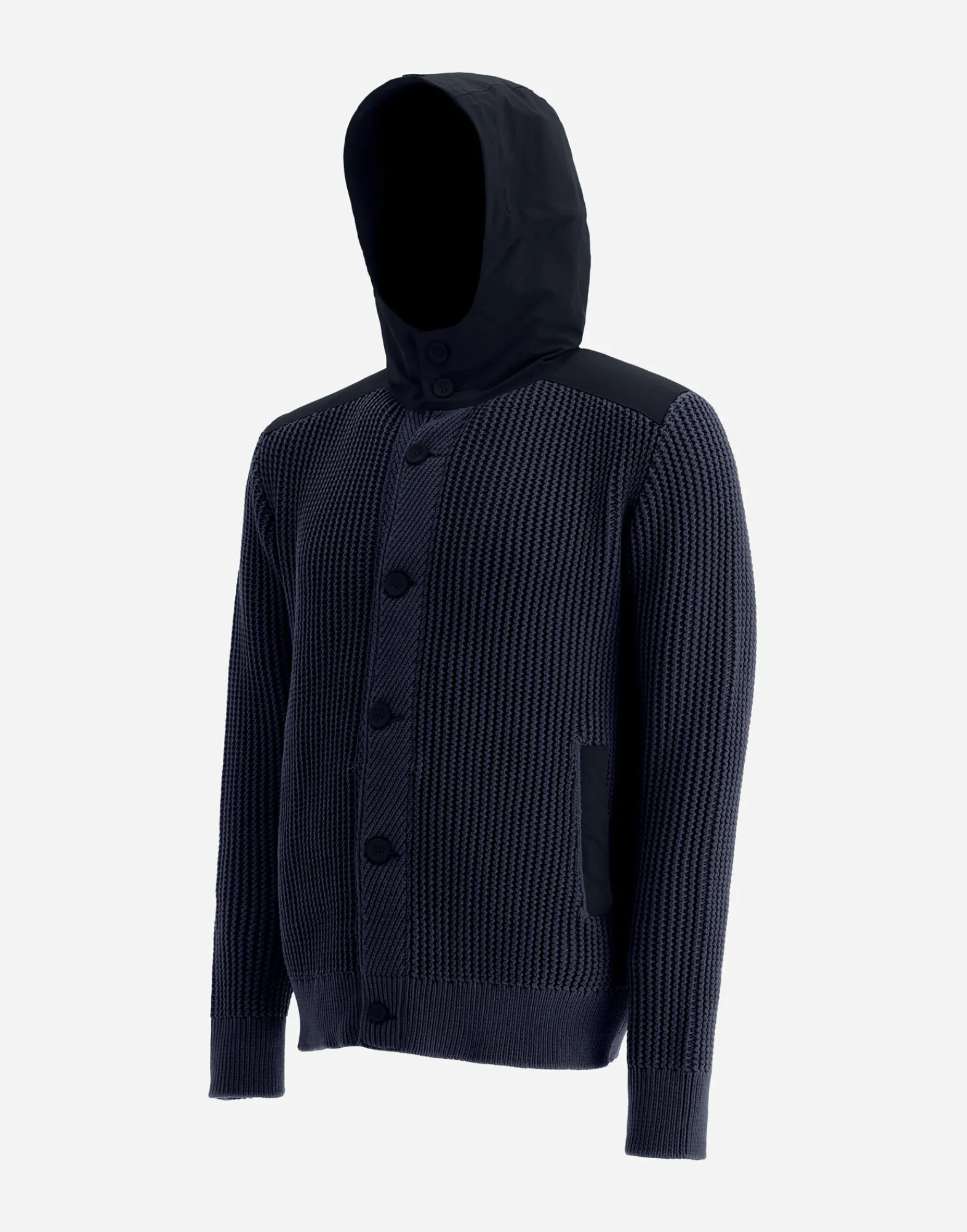 Herno Bomber-Cardigan Aus Zig-Zag Stitch & Plaster