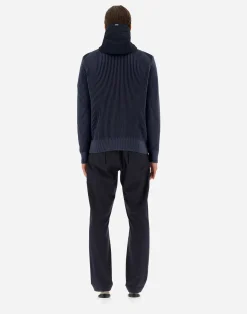 Herno Bomber-Cardigan Aus Zig-Zag Stitch & Plaster