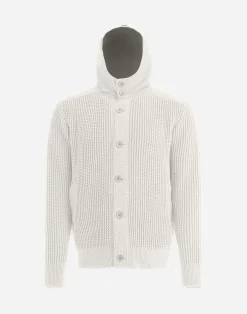 Herno Bomber-Cardigan Aus Zig-Zag Stitch & Plaster