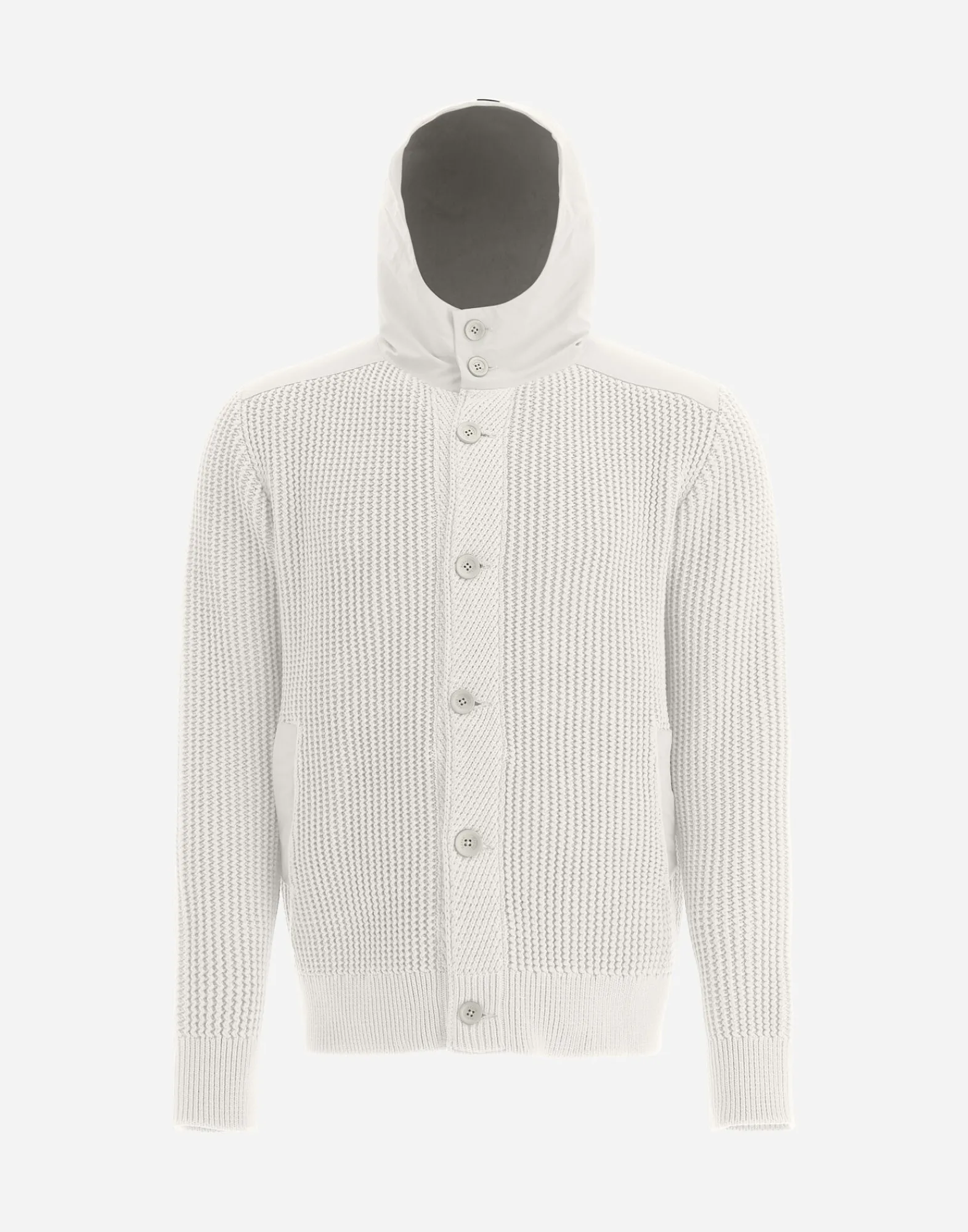 Herno Bomber-Cardigan Aus Zig-Zag Stitch & Plaster