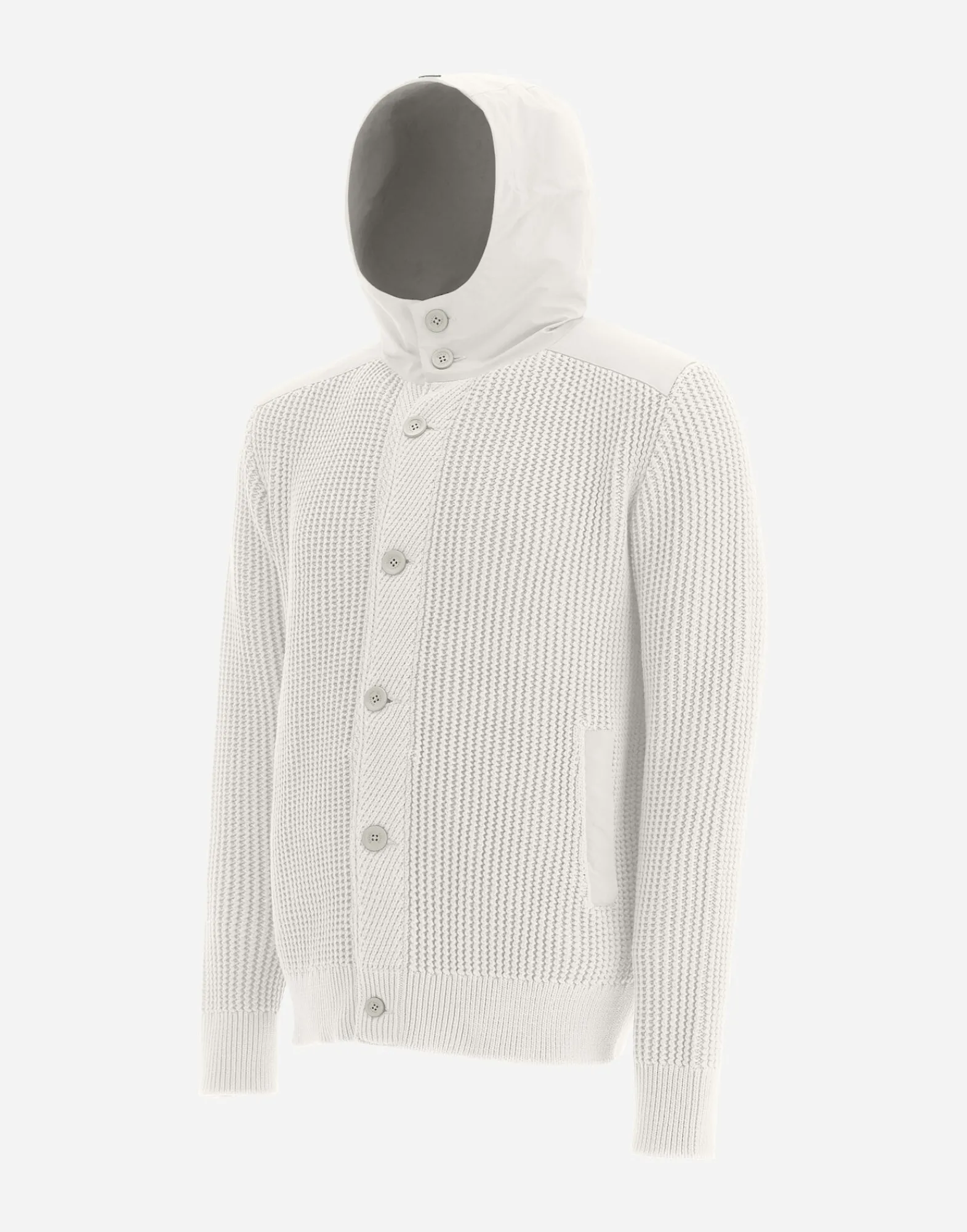 Herno Bomber-Cardigan Aus Zig-Zag Stitch & Plaster