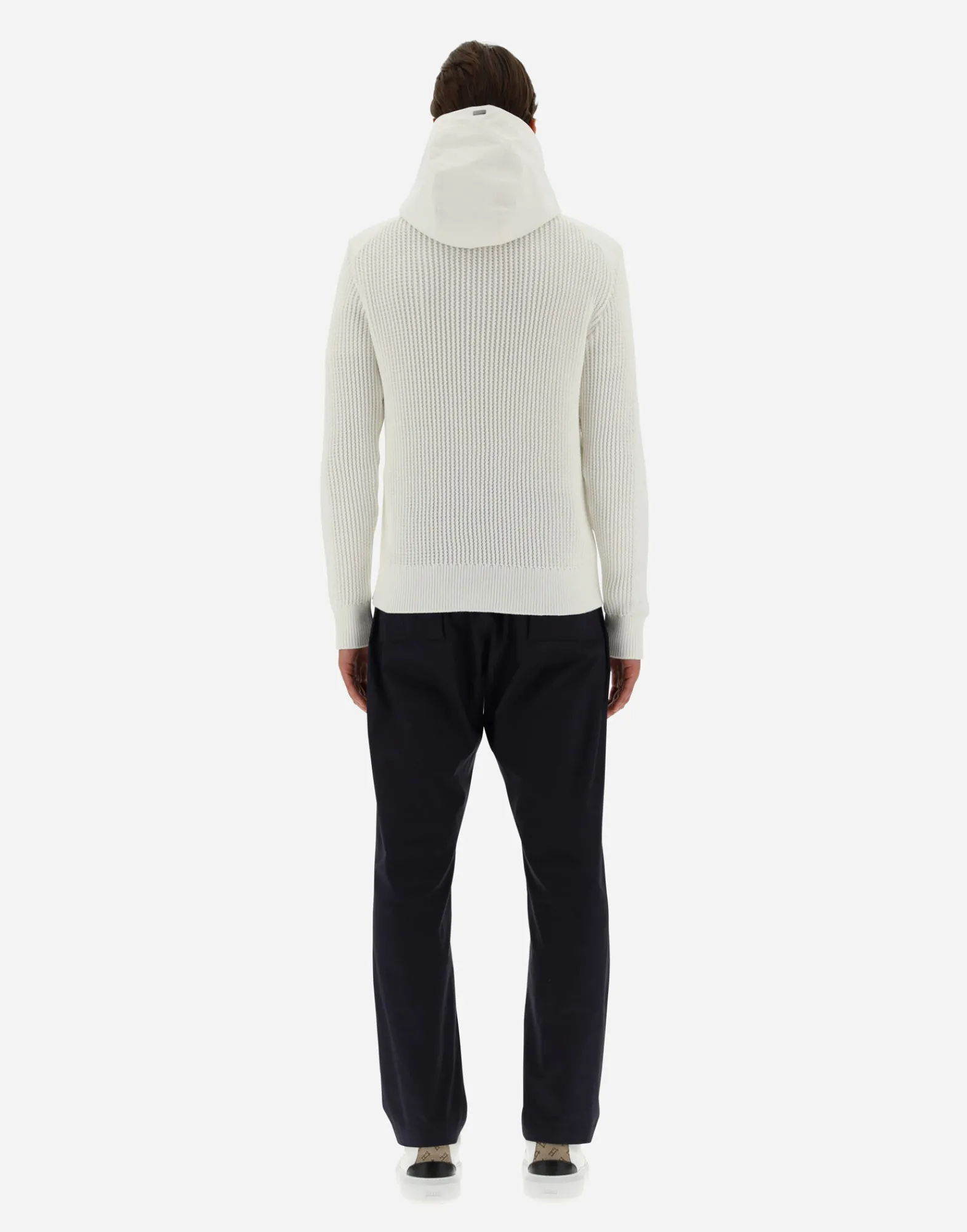 Herno Bomber-Cardigan Aus Zig-Zag Stitch & Plaster