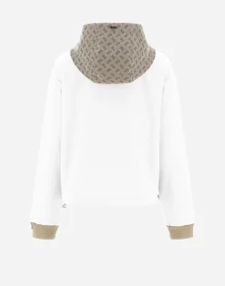 Herno Pullover & Strickjacken-Cardigan Mit Kapuze Aus Double Sweater & Monogram