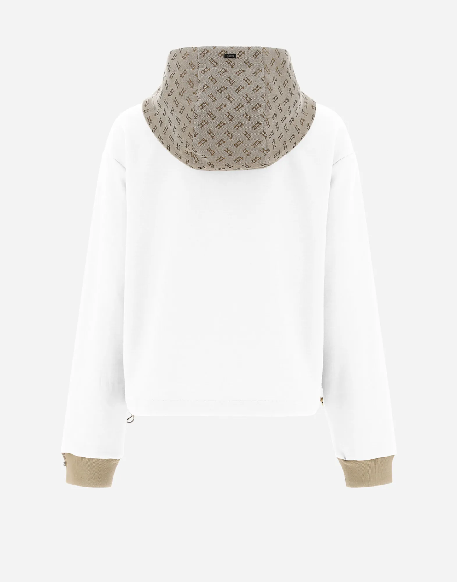 Herno Pullover & Strickjacken-Cardigan Mit Kapuze Aus Double Sweater & Monogram