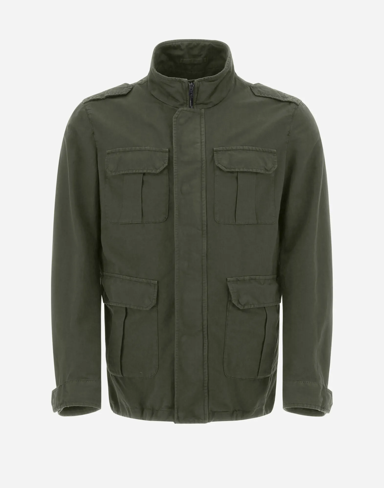 Herno Feldjacke-Feldjacke Aus Stuckgefarbtem Leinen & Baumwolle