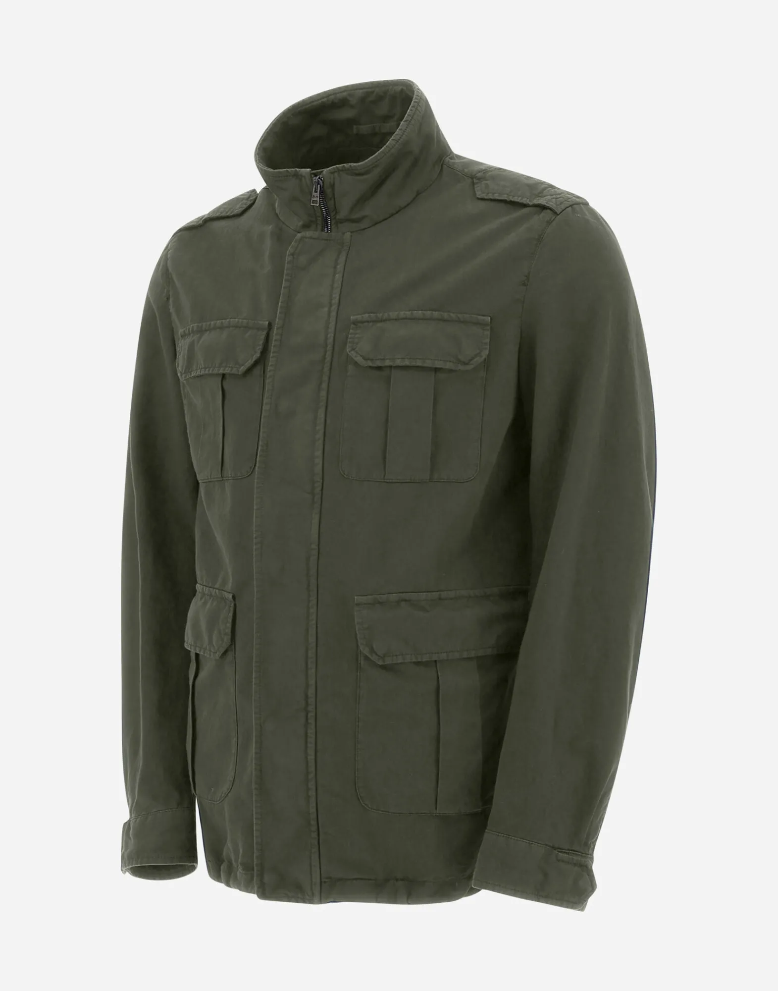 Herno Feldjacke-Feldjacke Aus Stuckgefarbtem Leinen & Baumwolle