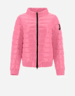 Herno Kurze Daunenjacken-Gesteppte Bomberjacke Aus Gloss