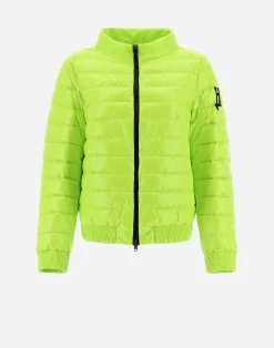 Herno Kurze Daunenjacken-Gesteppte Bomberjacke Aus Gloss