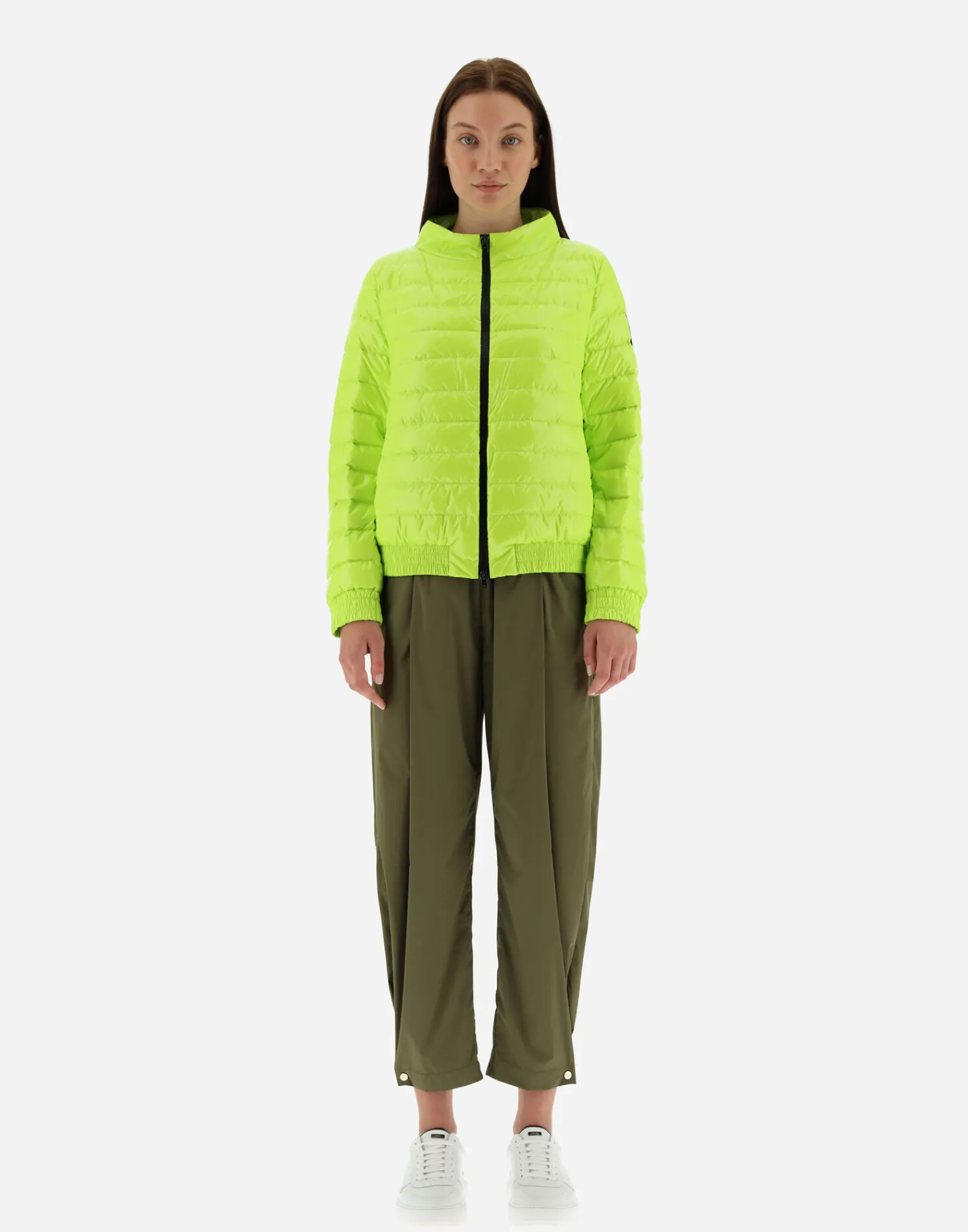 Herno Kurze Daunenjacken-Gesteppte Bomberjacke Aus Gloss